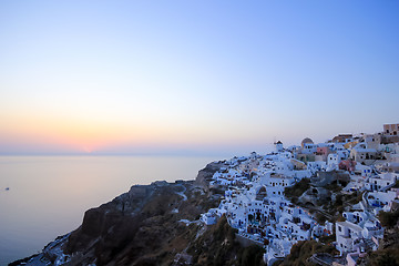 Image showing Old Town of Oia on the island Santorini