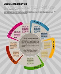 Image showing circular infographic design template