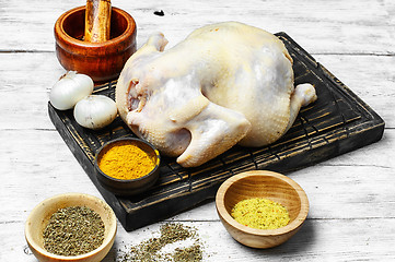 Image showing Chicken on the kitchen table
