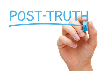 Image showing Post-Truth Blue Marker