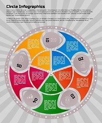 Image showing circular infographic design template