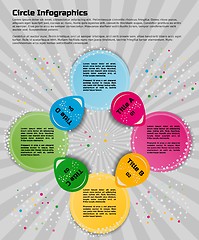 Image showing circular infographic design template