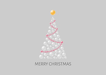 Image showing christmas poster with abstract bubble tree