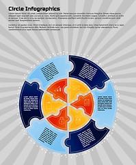 Image showing circular infographic design template