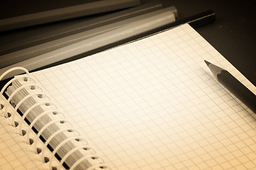 Image showing Pencil and agenda