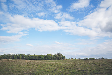 Image showing Blue sky over a prairie landscape