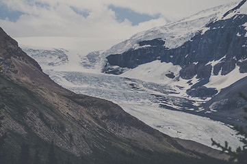 Image showing Snow on a rough mountain top