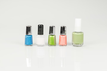 Image showing Nail polish in various colors