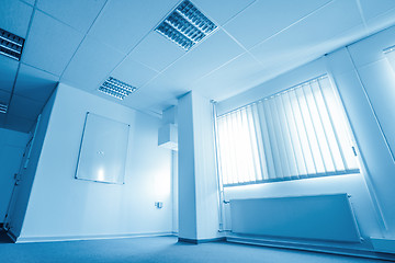 Image showing Office room in blue tone