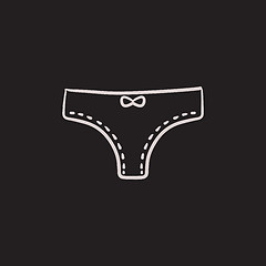 Image showing Panties sketch icon.