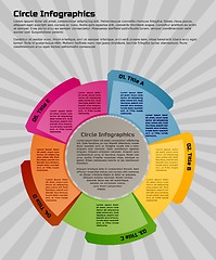 Image showing circular infographic design template