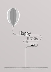 Image showing birthday card with abstract folded paper balloons