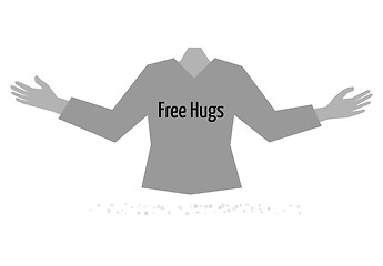 Image showing torso of body with open hands ready for free hug