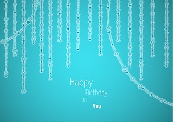 Image showing birthday card on blue background