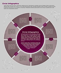 Image showing circular infographic design template