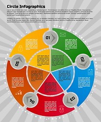 Image showing circular infographic design template