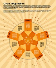 Image showing circular infographic design template