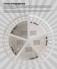 Image showing circular infographic design template