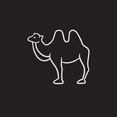 Image showing Camel sketch icon.