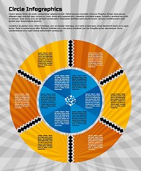 Image showing circular infographic design template