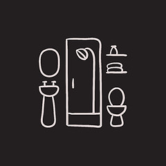 Image showing Bathroom sketch icon.