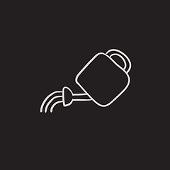 Image showing Watering can sketch icon.