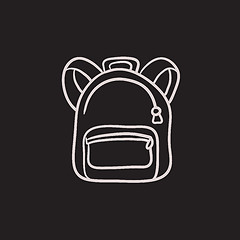 Image showing Backpack sketch icon.