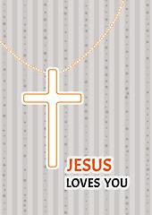 Image showing christian cross on a chain