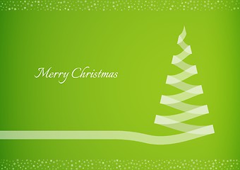 Image showing semi transparent ribbon creating a christmas tree