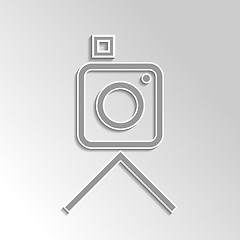 Image showing camera icon on gray gradient background