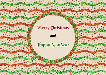 Image showing background with color dots and christmas wish