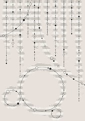 Image showing striped illustration with black dots and lines