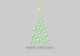 Image showing christmas poster with abstract bubble tree
