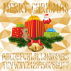 Image showing Christmas vector alphabet