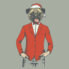 Image showing Pug dog vector illustration