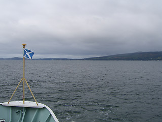 Image showing Firth of Clyde with Saltire