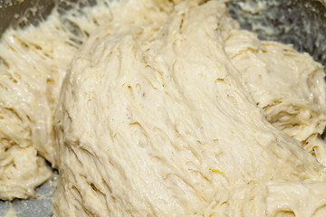 Image showing dough for the pie, close-up