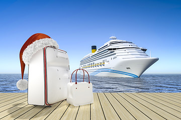 Image showing christmas travel cruise ship