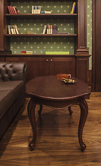 Image showing cigar in cozy smoking room
