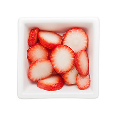 Image showing Sliced strawberry