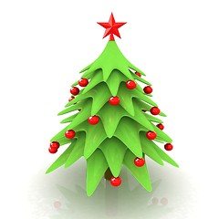 Image showing Christmas tree. 3d illustration