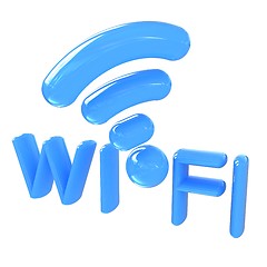 Image showing WiFi symbol. 3d illustration