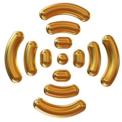 Image showing Radio Frequency Identification symbol. 3d illustration