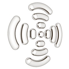 Image showing Radio Frequency Identification symbol. 3d illustration