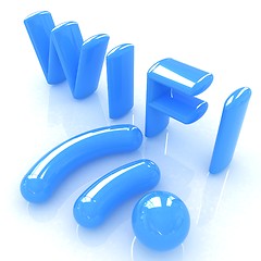 Image showing WiFi symbol. 3d illustration