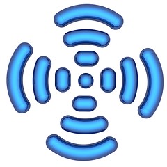 Image showing Radio Frequency Identification symbol. 3d illustration