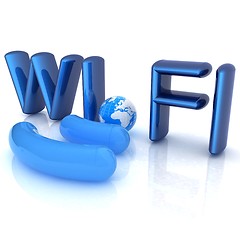 Image showing WiFi symbol. 3d illustration