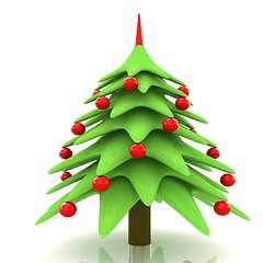 Image showing Christmas tree. 3d illustration