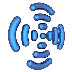 Image showing Radio Frequency Identification symbol. 3d illustration