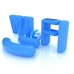 Image showing WiFi symbol. 3d illustration